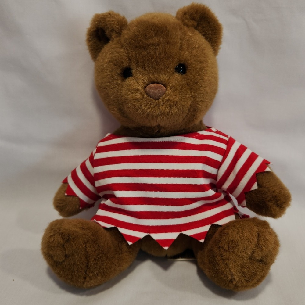 BUILD-A-BEAR Brown Teddy Bear Vintage 1997 Classic Plush Sitting EUC BAB Striped